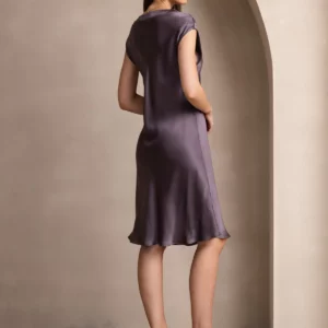 100% Mulberry Silk V-Neck Cap Sleeve Nightgown & Lounge dress - Image 9