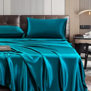 22Momme Silk 4Pcs bedding Set Fitted&Flat Sheets+2x Pillowcases - Image 7