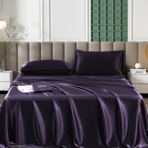 22Momme Silk 4Pcs bedding Set Fitted&Flat Sheets+2x Pillowcases - Image 14