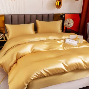 25Momme 4Pcs 100% mulberry Silk bedding Set Duvet Cover+Fitted Sheet+2x Pillowcases - Image 7