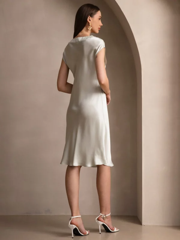 100% Mulberry Silk V-Neck Cap Sleeve Nightgown & Lounge dress