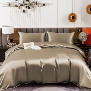 25Momme 4Pcs 100% mulberry Silk bedding Set Duvet Cover+Fitted Sheet+2x Pillowcases - Image 11