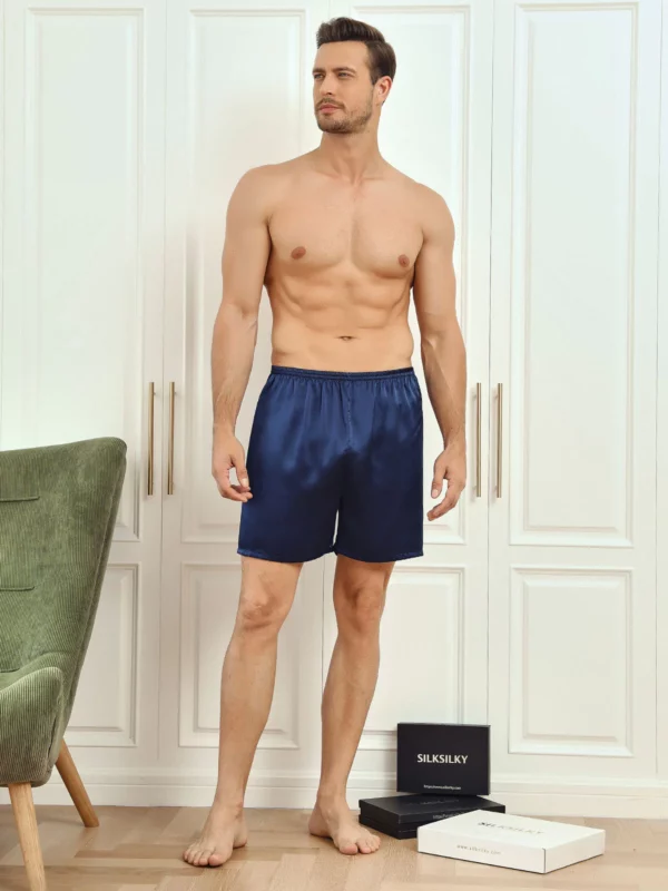 100% mulberry Silk men's Lounge Shorts