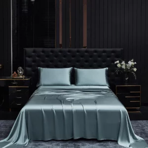 19Momme 4Pcs pure mulberry Silk bedding Set Fitted&Flat Sheets+2x Pillowcases - Image 15