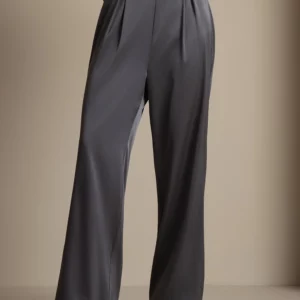 19Momme Women's mulberry Silk High Waist Wide Leg Pants - Image 10