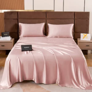 19Momme 4Pcs pure mulberry Silk bedding Set Fitted&Flat Sheets+2x Pillowcases - Image 9