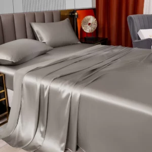 22Momme Silk 4Pcs bedding Set Fitted&Flat Sheets+2x Pillowcases - Image 8