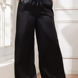 19Momme women's 100% Mulberry Silk Wide Leg Pants - Image 12
