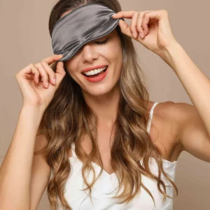 19 Momme Pure Silk Sleep Eye Mask with Elastic Band - Image 11