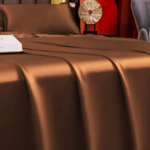 19Momme 4Pcs pure mulberry Silk bedding Set Fitted&Flat Sheets+2x Pillowcases - Image 13