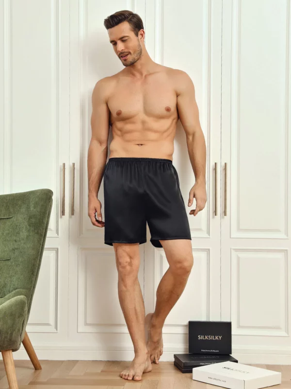 100% mulberry Silk men's Lounge Shorts