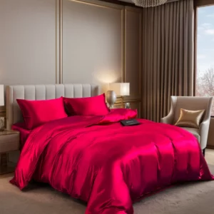 25Momme 4Pcs 100% mulberry Silk bedding Set Duvet Cover+Fitted Sheet+2x Pillowcases - Image 15