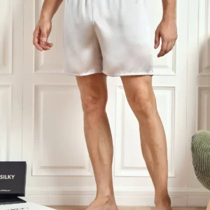 100% mulberry Silk men's Lounge Shorts - Image 7