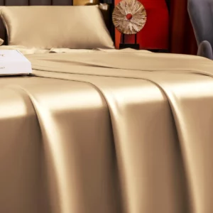 22Momme Silk 4Pcs bedding Set Fitted&Flat Sheets+2x Pillowcases - Image 11