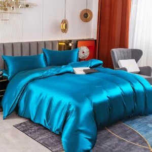 25Momme 4Pcs 100% mulberry Silk bedding Set Duvet Cover+Fitted Sheet+2x Pillowcases - Image 17