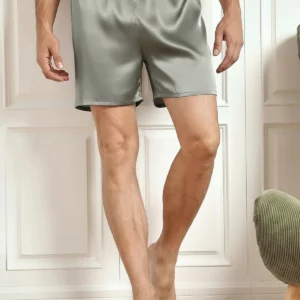 100% mulberry Silk men's Lounge Shorts - Image 8